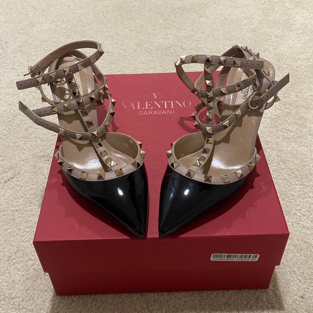 VALENTINO  Rockstud Triple Ankle Pumps